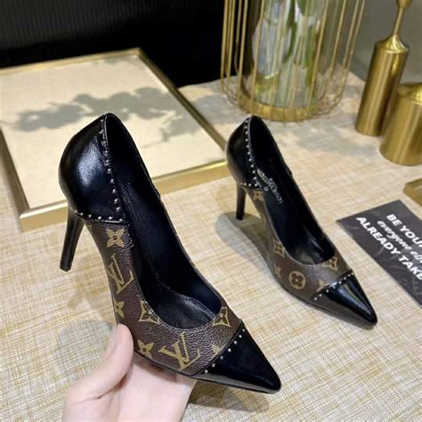 louis vuitton black sparkly heels|Louis Vuitton kitten heels.